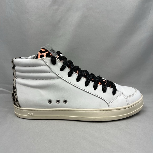 P448 You Can Surf Later Leopard Sneakers Women's Size 39 - Picture 1 of 8